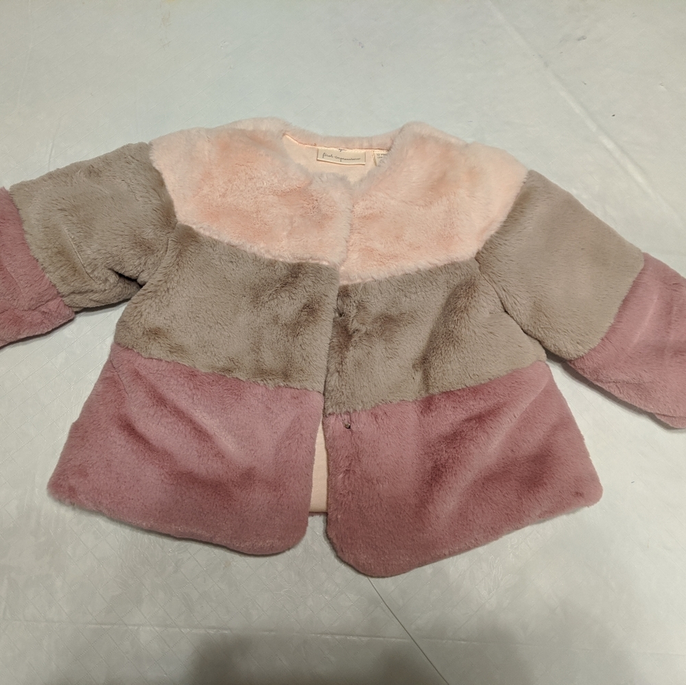 Baby girl's faux fur coat